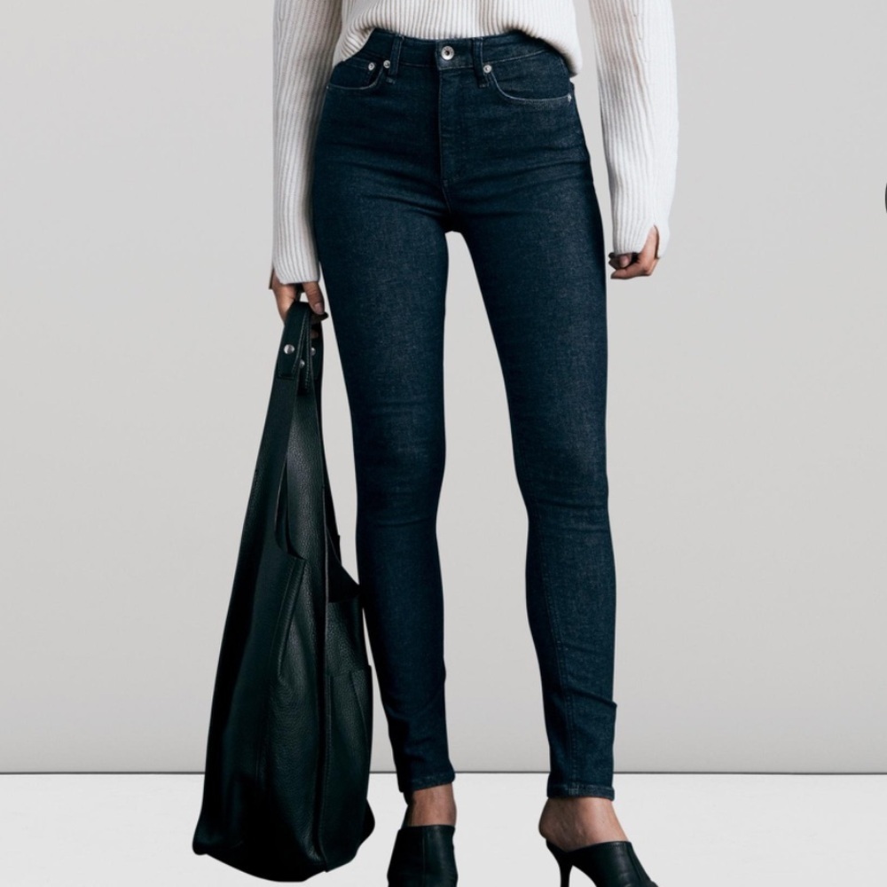 Rag & Bone Nina Skinny Bright Rinse High-Rise Stretch Jeans Sz 29